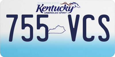 KY license plate 755VCS
