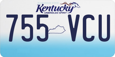 KY license plate 755VCU