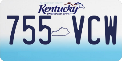 KY license plate 755VCW