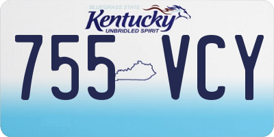 KY license plate 755VCY