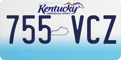 KY license plate 755VCZ