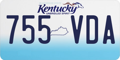 KY license plate 755VDA
