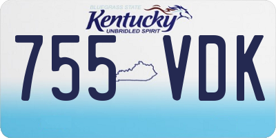 KY license plate 755VDK