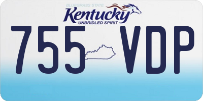 KY license plate 755VDP