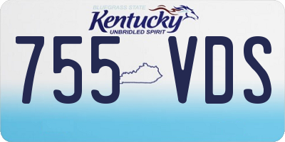 KY license plate 755VDS