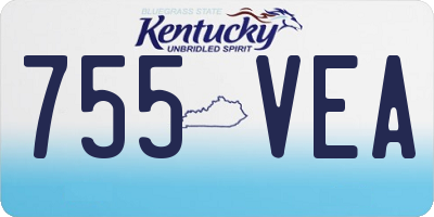 KY license plate 755VEA