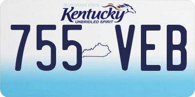 KY license plate 755VEB