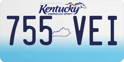 KY license plate 755VEI