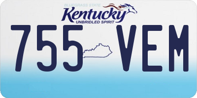 KY license plate 755VEM