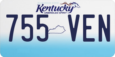 KY license plate 755VEN