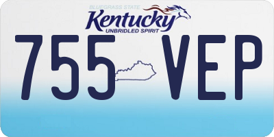 KY license plate 755VEP