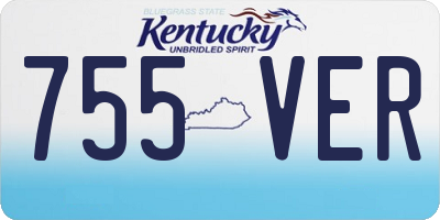 KY license plate 755VER