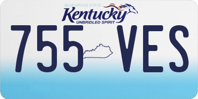 KY license plate 755VES