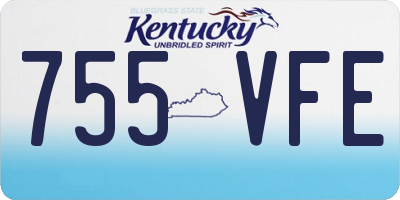 KY license plate 755VFE