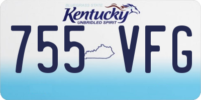 KY license plate 755VFG