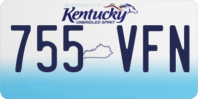KY license plate 755VFN