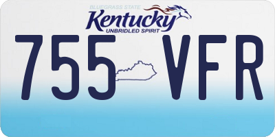 KY license plate 755VFR