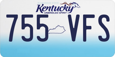 KY license plate 755VFS
