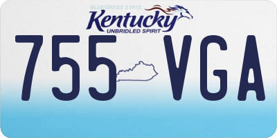 KY license plate 755VGA