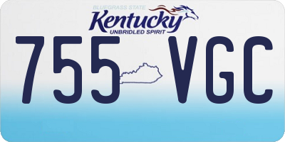 KY license plate 755VGC