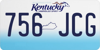 KY license plate 756JCG