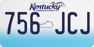 KY license plate 756JCJ