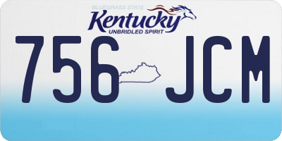 KY license plate 756JCM