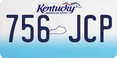 KY license plate 756JCP