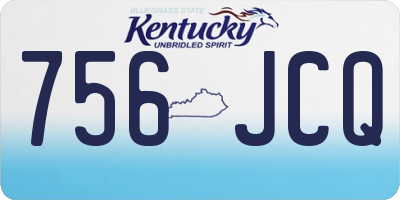 KY license plate 756JCQ