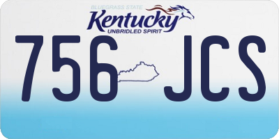KY license plate 756JCS