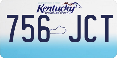 KY license plate 756JCT