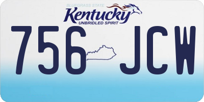 KY license plate 756JCW