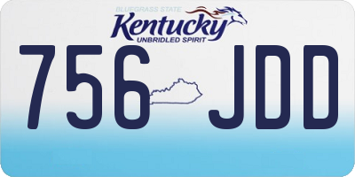 KY license plate 756JDD