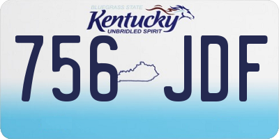 KY license plate 756JDF
