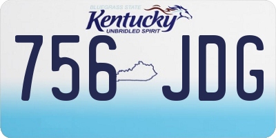KY license plate 756JDG