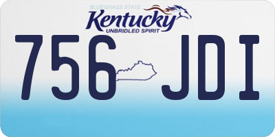KY license plate 756JDI