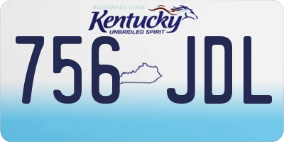 KY license plate 756JDL