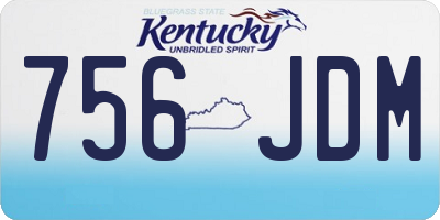 KY license plate 756JDM