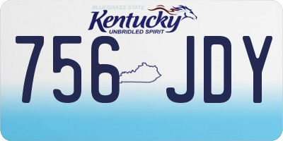 KY license plate 756JDY