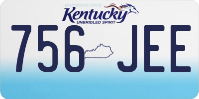 KY license plate 756JEE