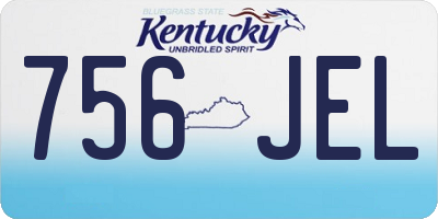 KY license plate 756JEL