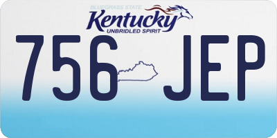 KY license plate 756JEP