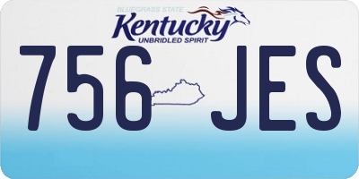 KY license plate 756JES