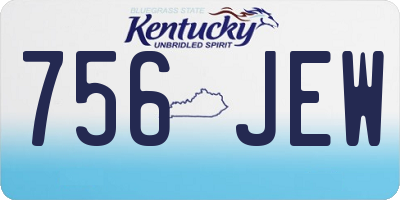 KY license plate 756JEW