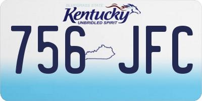KY license plate 756JFC