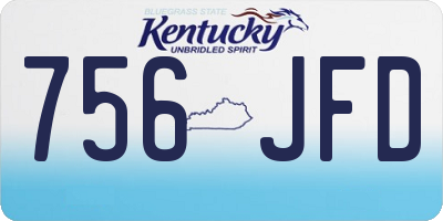 KY license plate 756JFD