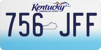 KY license plate 756JFF