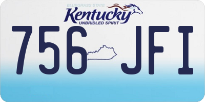 KY license plate 756JFI