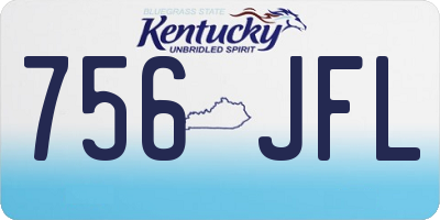 KY license plate 756JFL
