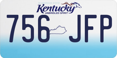 KY license plate 756JFP